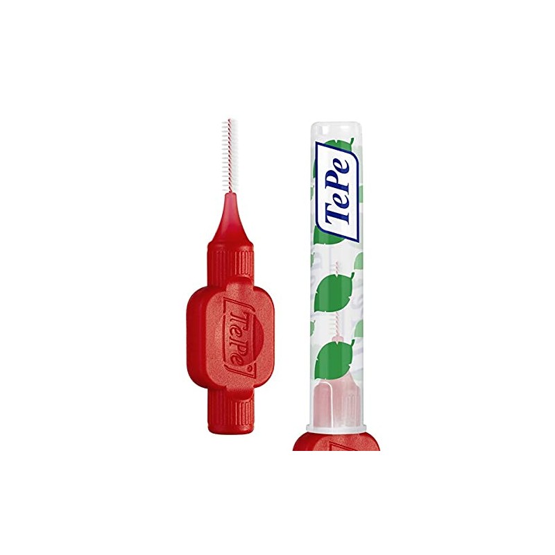 Tepe Interdental Brush, 8 x 10 Bags, Red, 0.02 inches