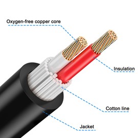 XMSJSIY Speakon Male to 2 Female Splitter Cable Speaker Break Out Twist Lock Audio Cable NL4FC 4 Core Speaker Connector (1 Male to 2 Female)