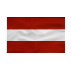 Austrian Flag 90 x 150 cm – Austria Flag Polyester Bright Colours with Brass Eyelets Austrian Flag