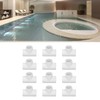 12Pcs PVC Tee Pipe Fittings, Plastic Equal Diameter Joints Adapte