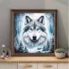 TELAIN Diamond Painting Kit with Wolf Motif, 5D Full Drill,