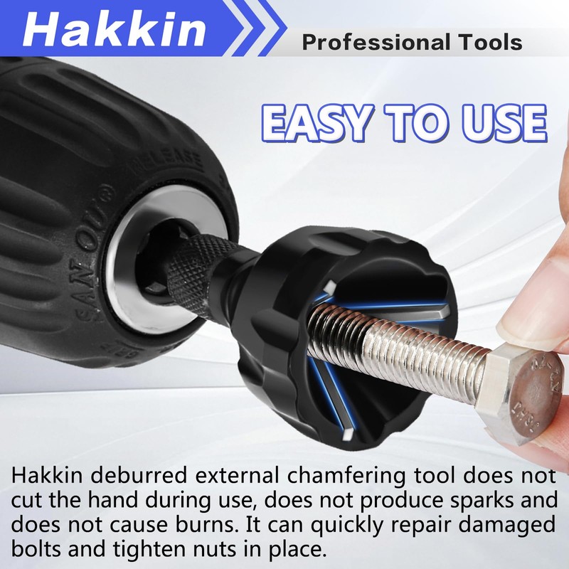 2PCS Burr Removal Tool for Metal, Hakkin Deburring External Chamfer