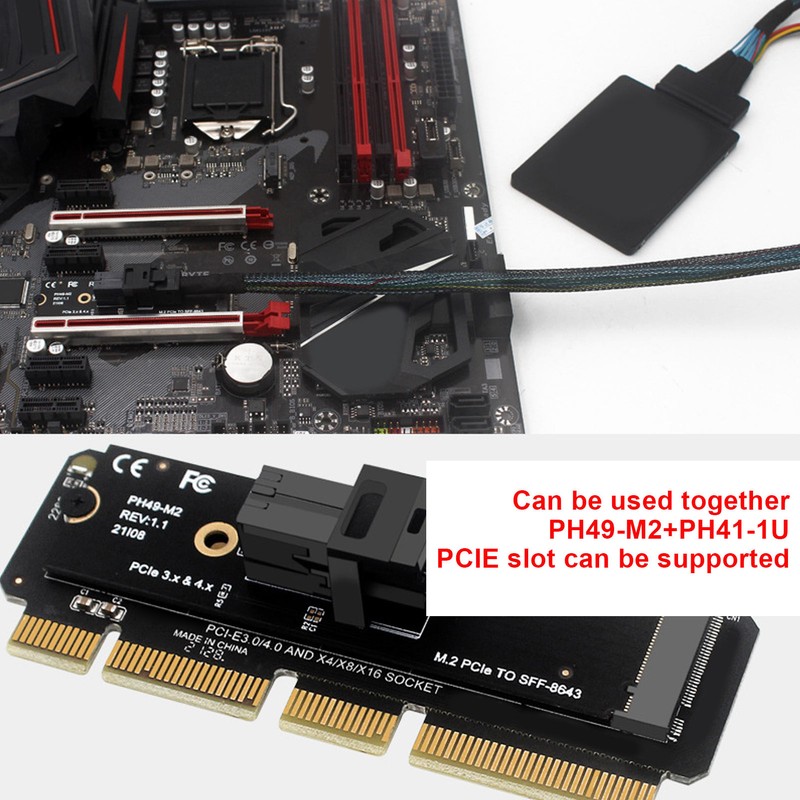 M.2 PCIE 4.0 to SFF8643 U2 Adapter M.2 NVME to