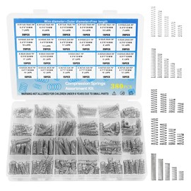 380Pcs Compression Springs Assortment Kit,304 Stainless Steel Small Springs with Storage Case,23 Different Sizes Metal Spiral Spring for Home Repairs,DIY Projects