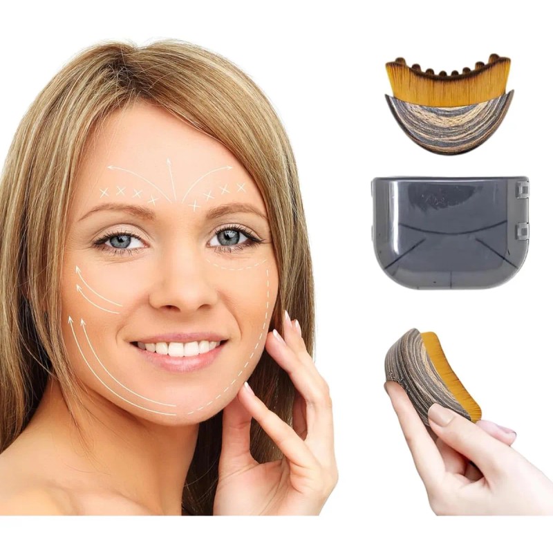 Cepillo De Masaje Facial Para Contorno, 2 Unidades