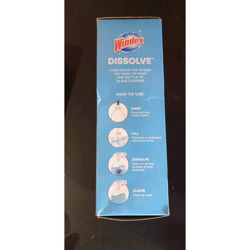 Windex Lot Of 2 Windex Dissolve Glass Cleaner Concentrated Pod