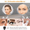 Welllink 7Inch Wall Mounted Double Sided Mirror, Accordion Makeup Mirror