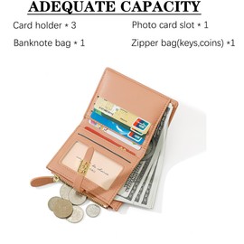 LZSXDWXY Women's Wallet, Fashion Cute Daisy Flowers Print Wallets with Exterior Zipper Around Coin Purse Bifold Bill Wallet with Credit Card Holder Id Window