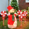 LAMPHOME 4PK 26" 160LED Lollipops Peppermint Pathway Markers Christmas Lollipops