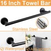 TocTen Bathroom Hardware Set, Thick Stainless Steel Bath Towel Bar
