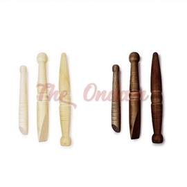 Ondam Acupressure Stick Full Body & Waist Massager Bamboo Stick White 2ea
