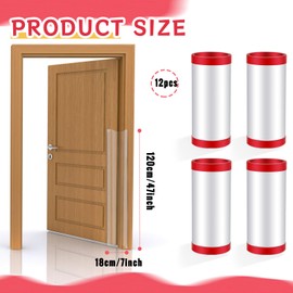 TrelaCo 12 Pcs Finger Pinch Door Guard Plastic Door Protector 47.2 x 7 Inch Door Cover Door Jam Shield Door Hinge Cover for Kids Baby Proofing Child Safety 90 and 180 Degree Door Frames Gates
