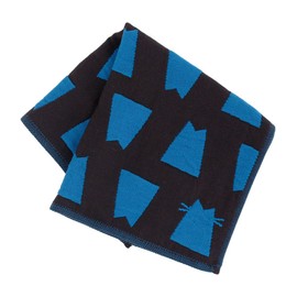 Atsukomatano 181007-0008-03 Large Triple Gauze Handkerchief, Cat (Black/100% Cotton), Gauze Handkerchief, Imabari Gift, Gift, Black