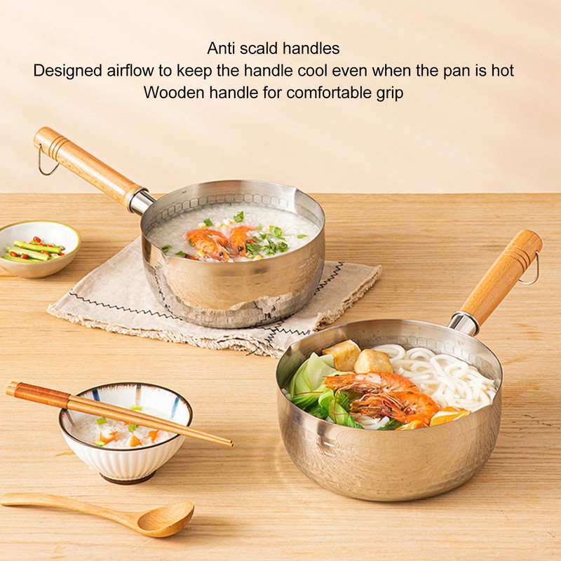 Stainless Steel Instant Noodle Pot Professional Efficient Even Heating Prevents