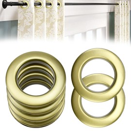 QUCUMER Pack of 20 Curtain Eyelet Rings 40 mm Curtains Eyelets Curtain Rings Plastic Curtain Eyelets Champagne Fabric Eyelets Plastic Eyelets Eyelets Panels Curtain Eyelets for Curtains Shower