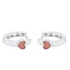 Prinzessin Lillifee Children's Creole Earrings Heart 925 Silver Rhodium-Plated Enamel