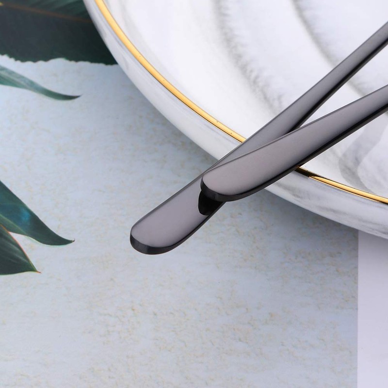 8.5-inch Wide Stainless Steel Spoons Forks for Fruit, Salad Noodle