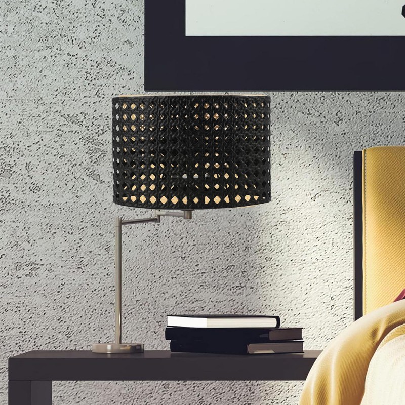 Iron Hollow Oval Lampshade Metal Engraving Hollow Lampshade Compatible for