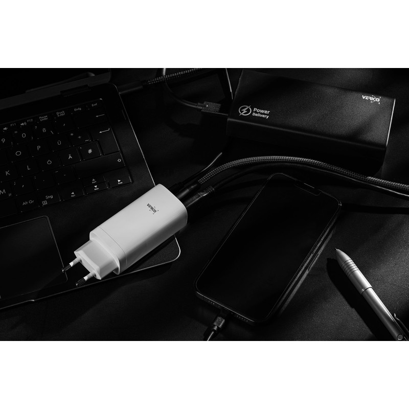 VERICO Power MOJO GaN 65W, 3 Port Charger, Power Supply,