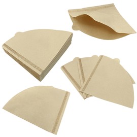 Rierdge 200 Count Coffee Filter, 02 Natural Unbleached Cone Coffee Filter Paper fit for Drip Coffee Dripper