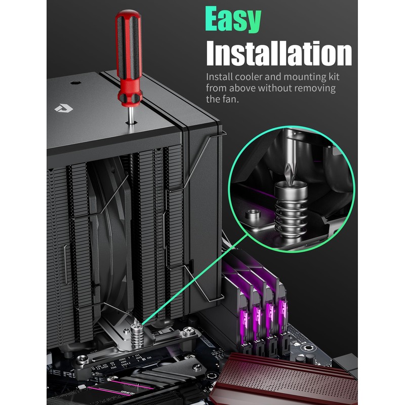 CPU Cooler Air, Dual Tower CPU Cooler with 120mm PWM