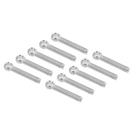 QUARKZMAN M5 x 30 mm Eye Bolt Rigging x 10 Pieces 304 Stainless Steel for Valves Pipes [Silver Tone]