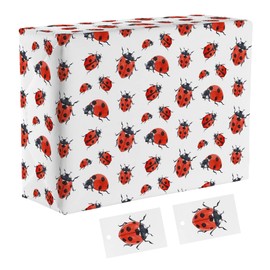 Hunts England - 1 Sheet Of Ladybug Birthday Fun Wrapping Paper For Him Or Her - Includes 2 Gift Tags - Countryside Collection - Premium Gift Wrap For Boys, Girls, Kids, Men, Women, etc.