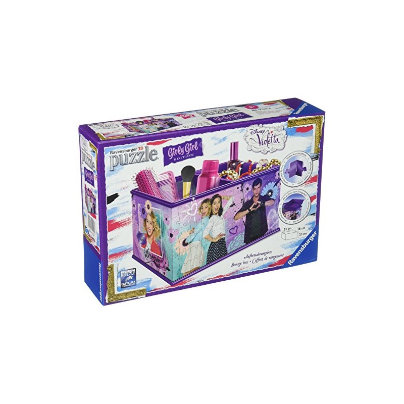 Ravensburger 12091 - 3D-Puzzle Girly Girl Edition Aufbewahrungsbox, violett