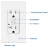tonerprof 20 Amp GFCI Outlet Receptacle Self-Test Function LED Indicator