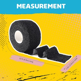 COMOmed Athletic Grip Tape - Weightlifting Thumb Tape, Hook Grip Tape 2-Pack for Powerlifting, Cross Training (1.5in x23ft Black)