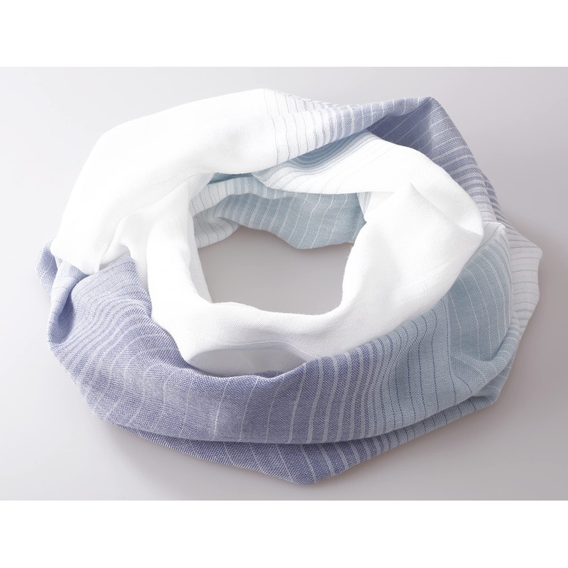 Selvin 100% Cotton Fluffy Gauze Fashionable Snood, Blue