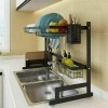Over Sink Dish Drying Rack Adjustable 2 Tier Large Kitchen