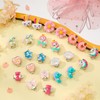 12 Pairs Kids Clip On Earrings for Girls, Rainbow Earrings