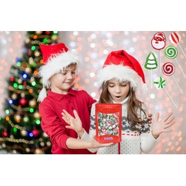 Fruidles Christmas Lollipop Santa, Tree, Swirl, Candy Canes, and Sweet Ball Assortment #2, Mixed Fruit Flavor, Individually Wrapped (5 Pounds (Bulk))