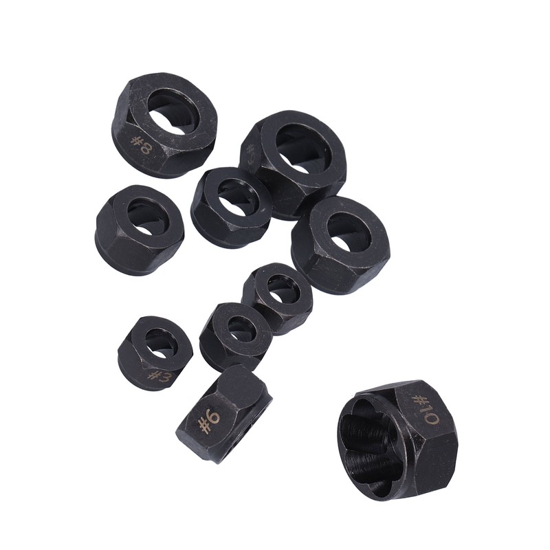 10Pcs Broken Nut Extractor Hex Remover Disassembling Tool Industrial Accessories