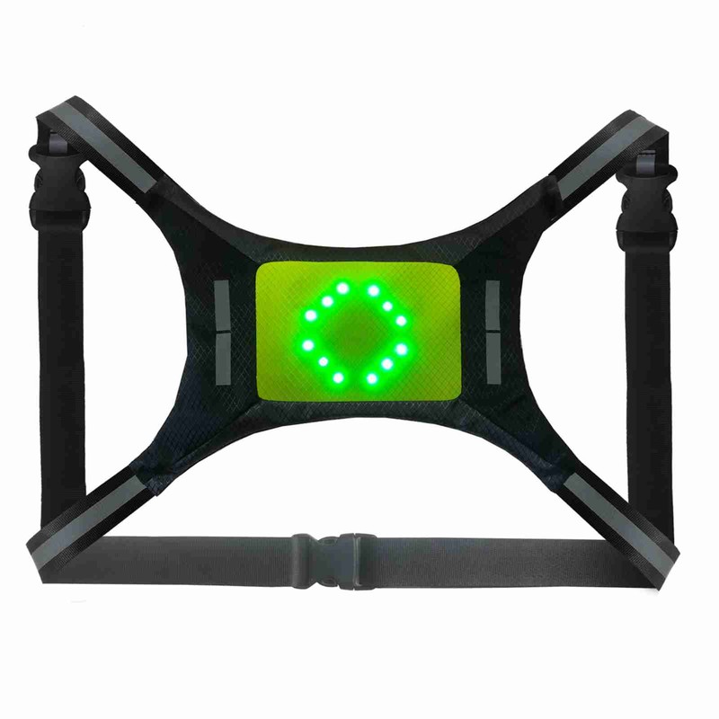 LED Reflective Vest USB Rechargeable Remote Control Turn Signal Light