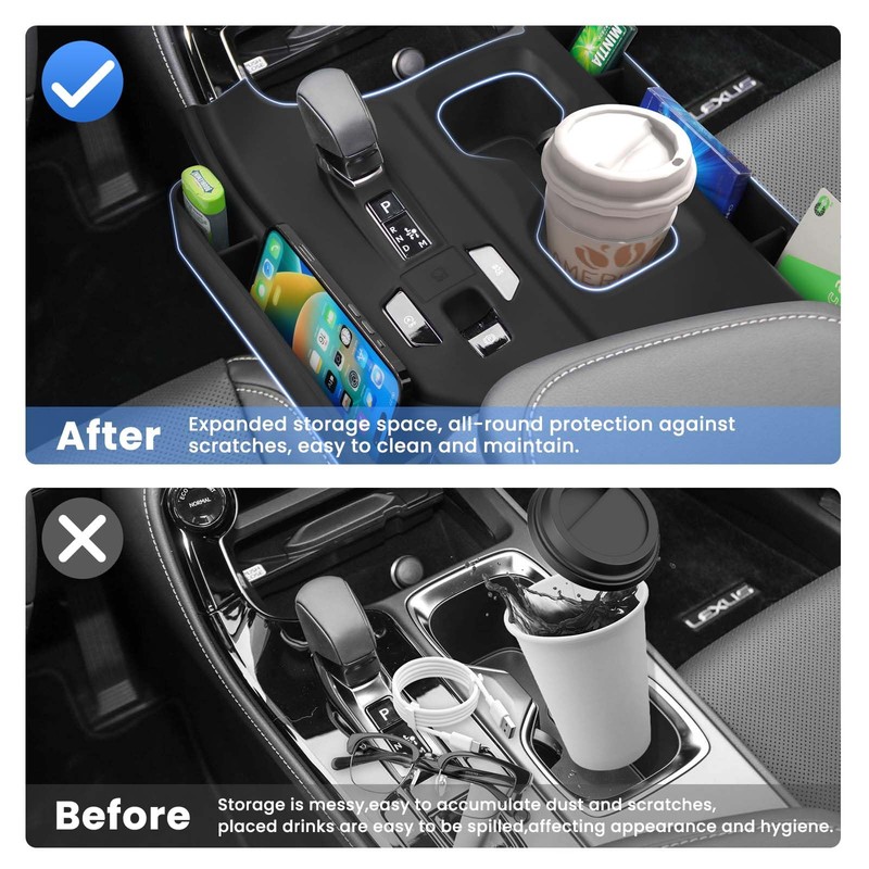 Autorder Silicone Center Console Organizer&Cup Holder for 2022-2025 2026 NX