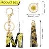 XGALBLA Letter M Keychain Accessories Cute Sunflower Initial Key Ring