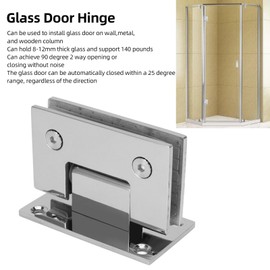 90 Degree Glass Shower Door Hinges, Heavy Duty Frameless Glass Door Hinges with Self Closing Feature, 140lb Support,Bathroom Gate Clamp for 8-12 Mm Glass Shower Doors