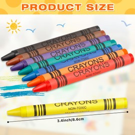 Extrapins 50 Pack Crayons Bulk, Crayon Packs with 8 Assorted Colors, 400 Count Bulk, Crayons Party Favors, Mini Boxes of Crayon for Home Office Birthdays Party Supplies