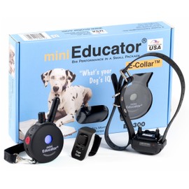 E-Collar – Educator ET-300-1/2 Mile Waterproof Remote Dog Training Collar Includes Premium Finger Clicker Trainer, 100 Programmable Levels + Vibration + Light + Sound