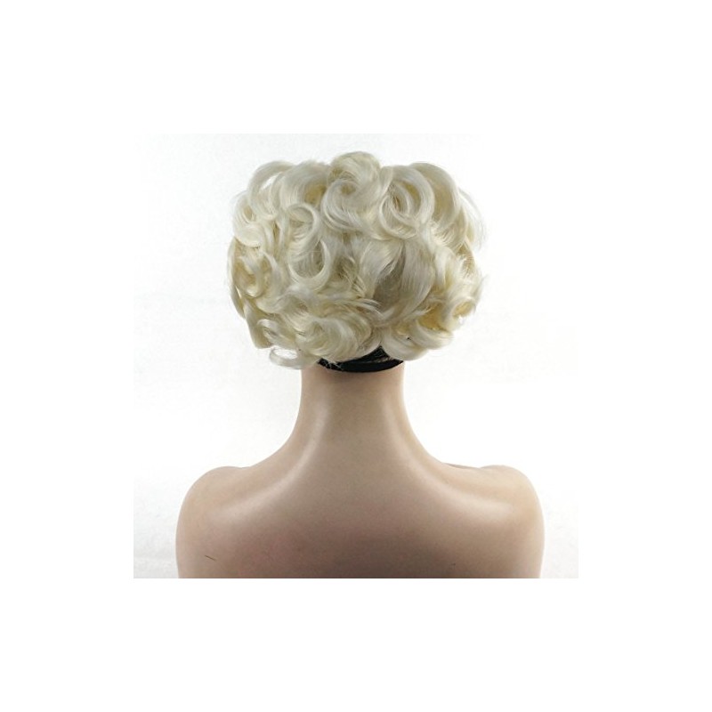 Lydell Short Messy Curly Dish Hair Bun Extension Stretch hair