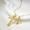 LZing Cross Necklace for Women,Pendant Necklaces with Dainty 14k Gold