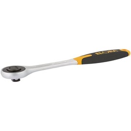 Draper 25408 Elora Push Thru Ratchet with Soft Grip, Reversible, 1/2" Square Drive, 200mm, Blue