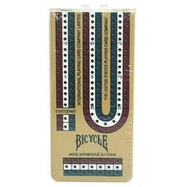 Bicycle Folding Cribbage Board 12" - 3 Track with Pegs & Instructions