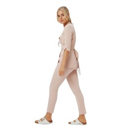 MEDHOODIE Rosalie Women's Tunic for Doctors and Nursing Areas - Modern & Comfortable Slip-On Tunic with Adjustable Belt - Medical Work Wear, Dusty pink