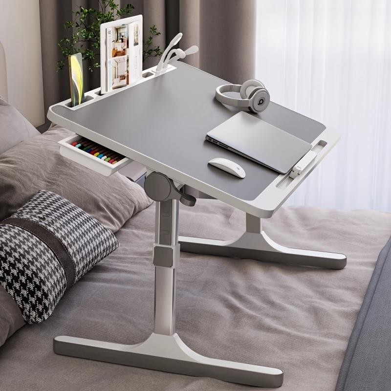Laptop Bed Table - Adjustable Height, Foldable With USB Charging