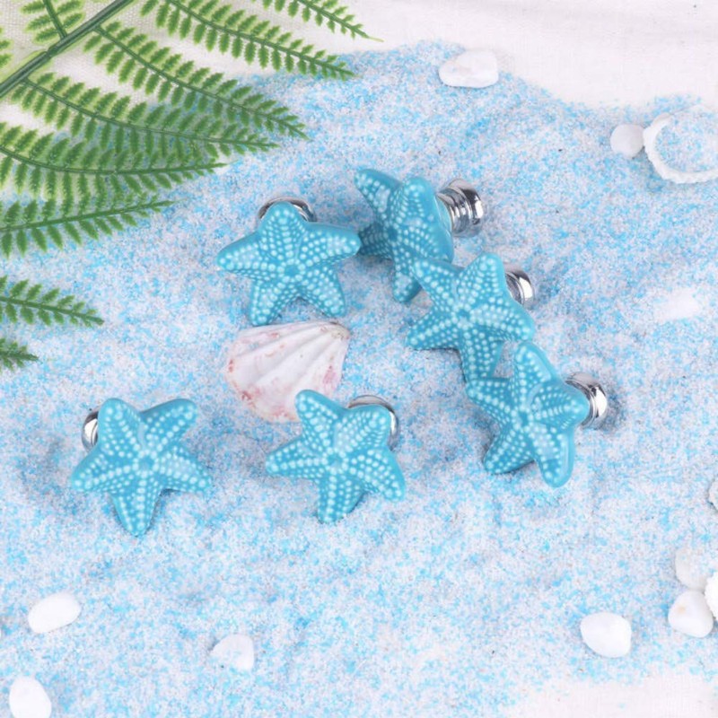 Joyindecor Ceramic Starfish Drawer Pulls Handles for Nursery Dresser Cupboard