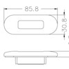 MARINE BOAT LED BLUE OBLONG STAINLESS STEEL COURTESY LIGHT AWESOME