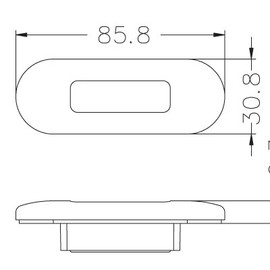 MARINE BOAT LED BLUE OBLONG STAINLESS STEEL COURTESY LIGHT AWESOME ACCENT